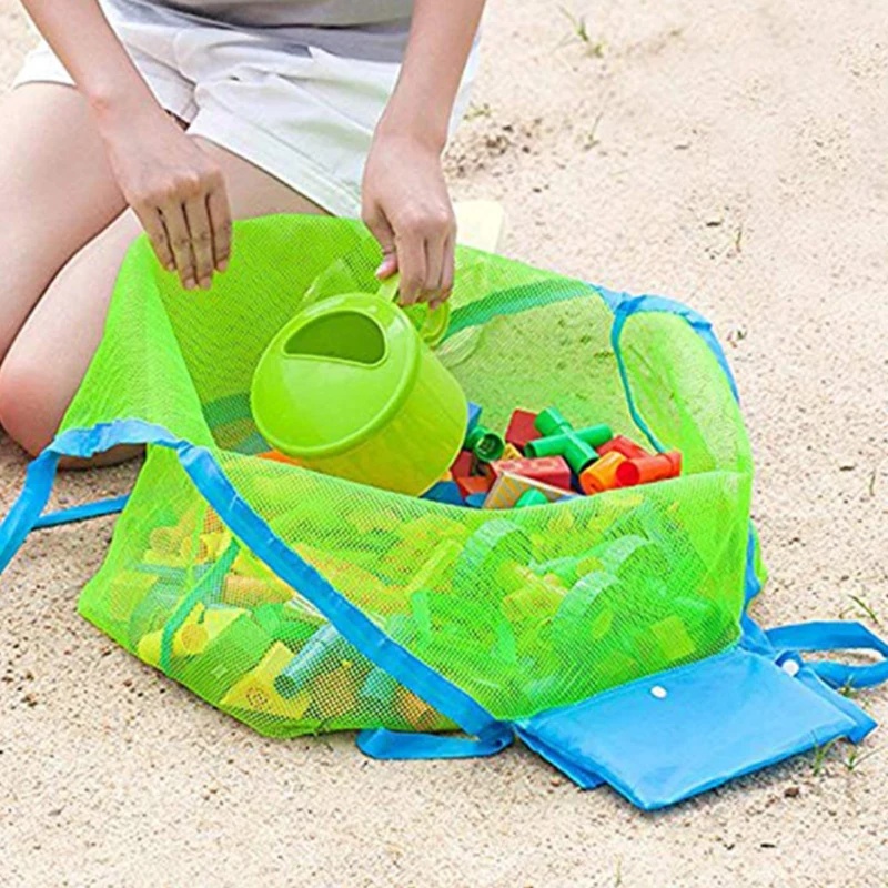 Beach Towel Large - 子供用砂遊び用ポータブルメッシュバッグ、子供のおもちゃ収納バッグ、水泳用大型ビーチバッグ（タオル用）、女性用化粧品バッグ