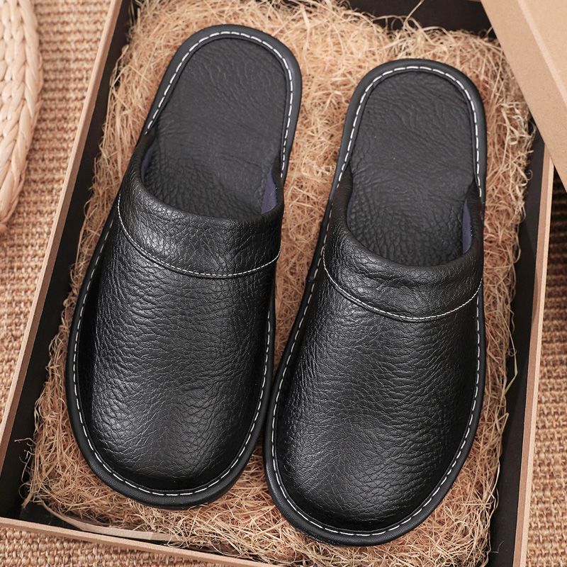 Flip Flop Leather Men - ホームレザー スリッパ メンズ レディース 2024年春新作 滑り止め