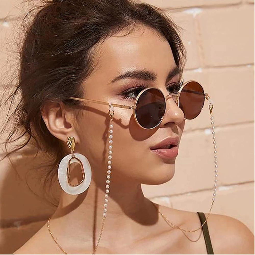 2025 眼鏡チェーン模造パールビーズトレンディな女性外カジ - Sunglass Retainer Cord のレビューと価格