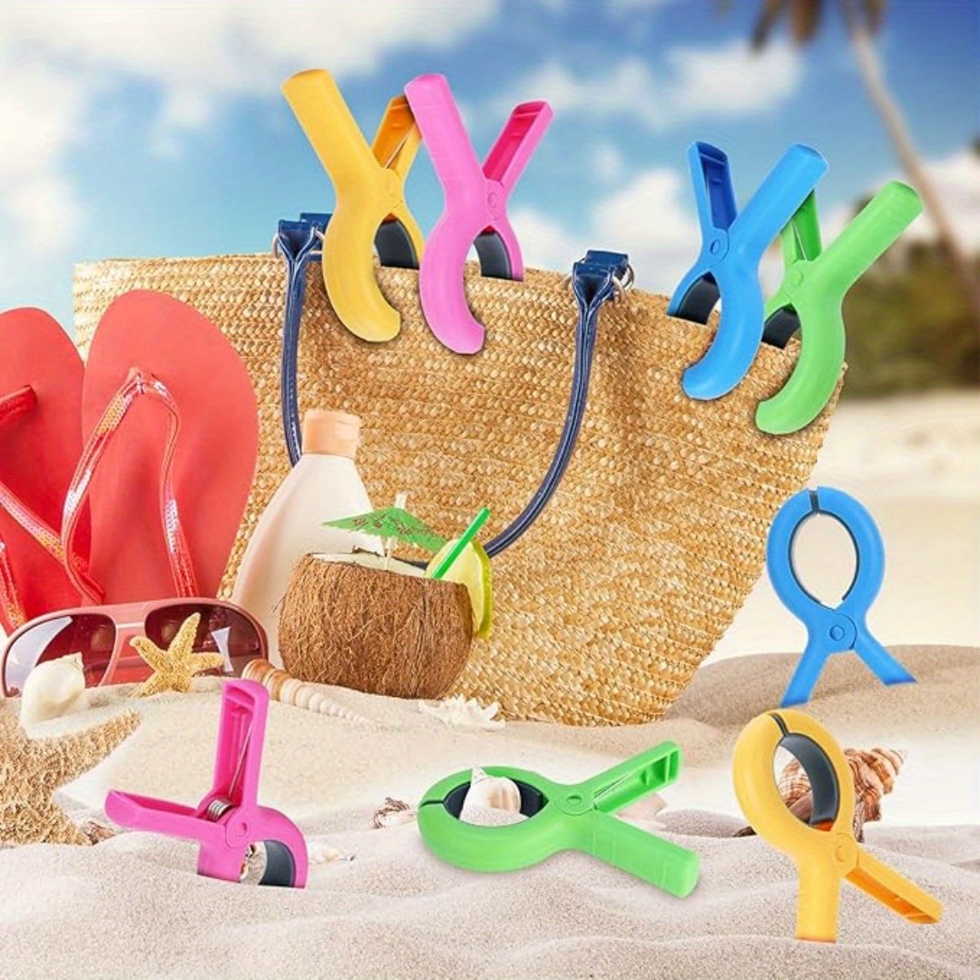 ビーチチェア用タオルクリップ、大型ビーチタオルクリップ4/8 - Beach Towel Large のレビューと価格
