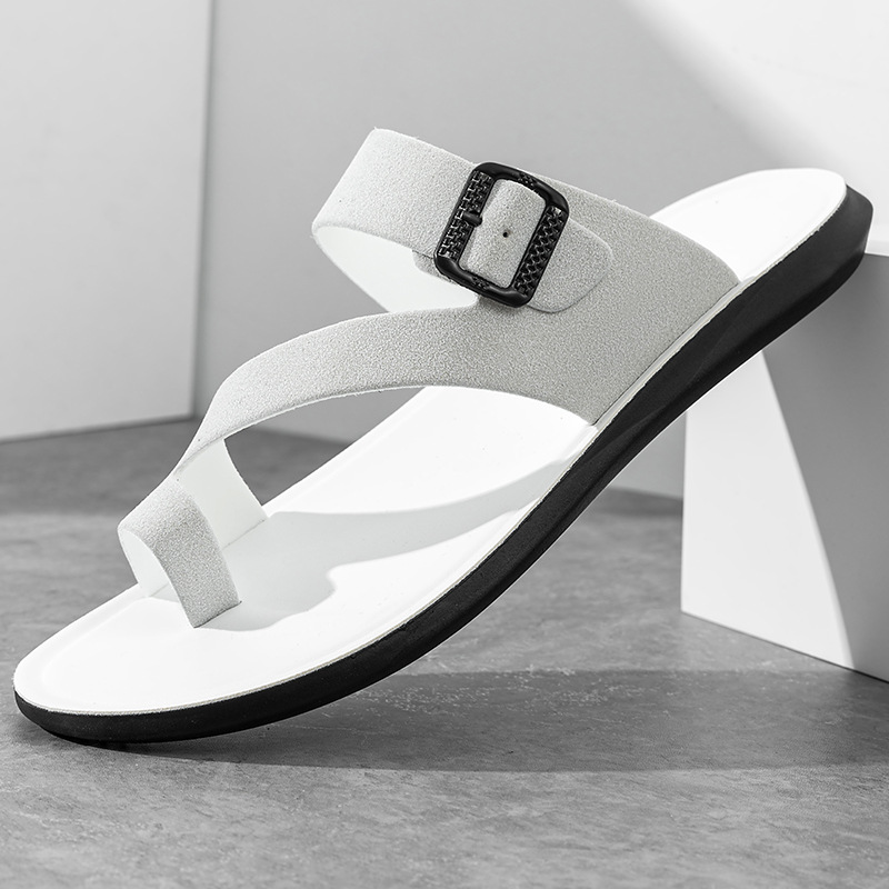 2026年新作 夏用 手作り革製スリッパ トレンドファッショ - Flip Flop Leather Men のレビューと価格