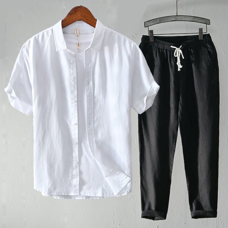 本当に超低価格！ こんなお買い得！ メンズ綿麻半袖シャツ通気 - Linen Shirt Breathable のレビューと価格