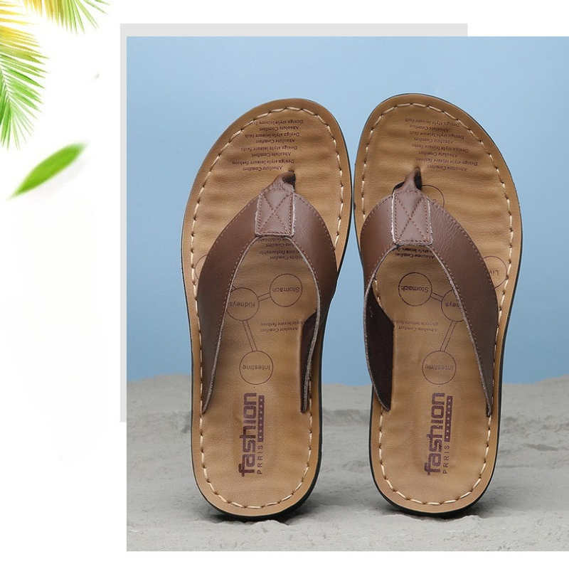 2026 シューズ レザー メンズ ビーチサンダル アウトド - Flip Flop Leather Men のレビューと価格