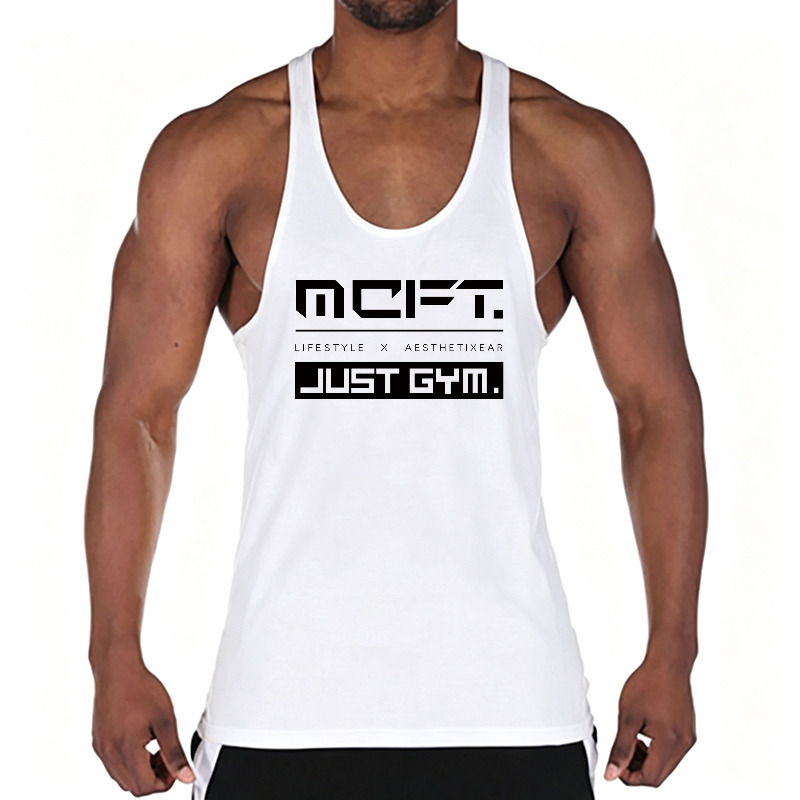 ランニングメンズコットンジムベストタンクトップワークアウトマ - Tank Top Muscle のレビューと価格