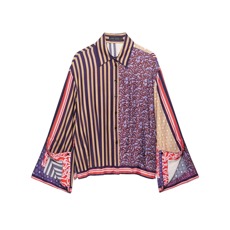 2026年 エレガントでシックなプリントサロングスカート ツ - Shirt Camp Collar のレビューと価格