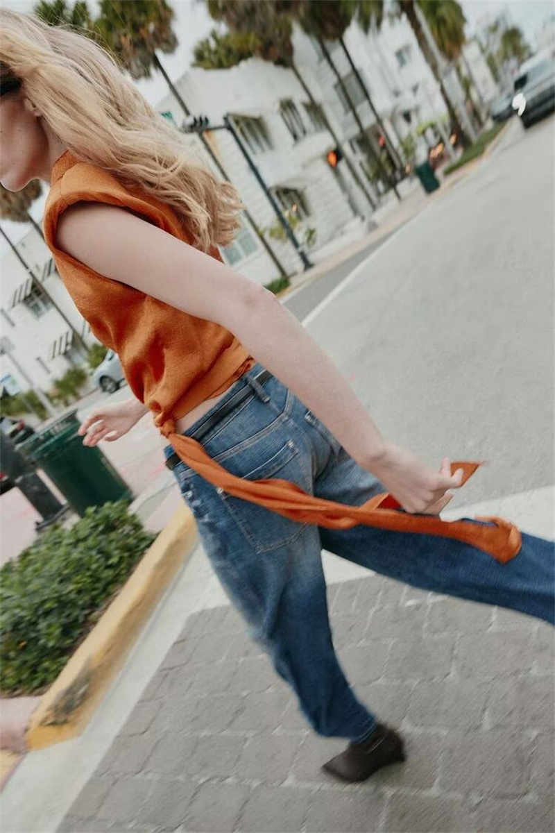 サテンショールカラーノースリーブクロップトップ、女性用エレガ - Shirt Camp Collar のレビューと価格