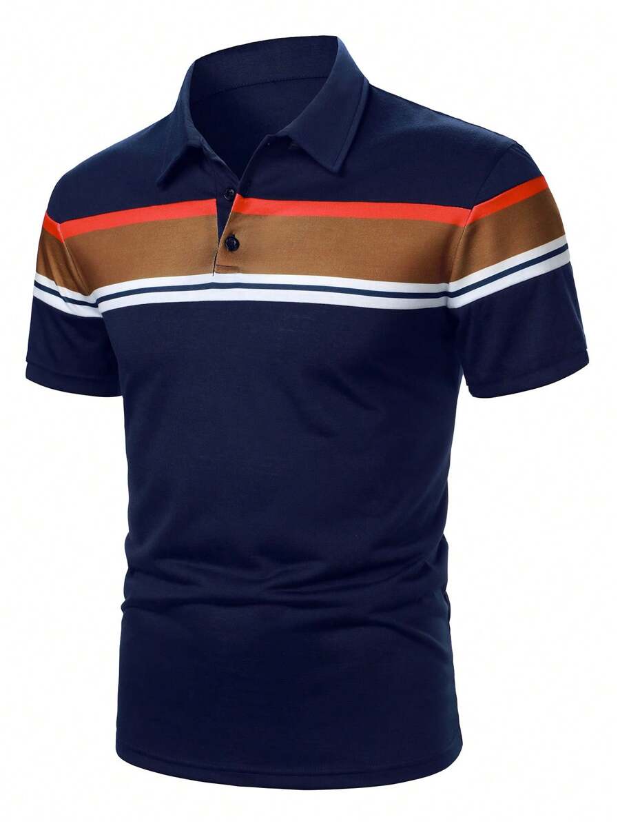 カルボルニス メンズ カラーブロック 半袖ポロシャツ 夏用  - Polo Shirt Pique のレビューと価格
