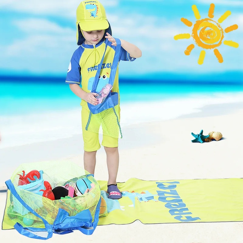 子供用砂遊び用ポータブルメッシュバッグ、子供のおもちゃ収納バ - Beach Towel Large のレビューと価格