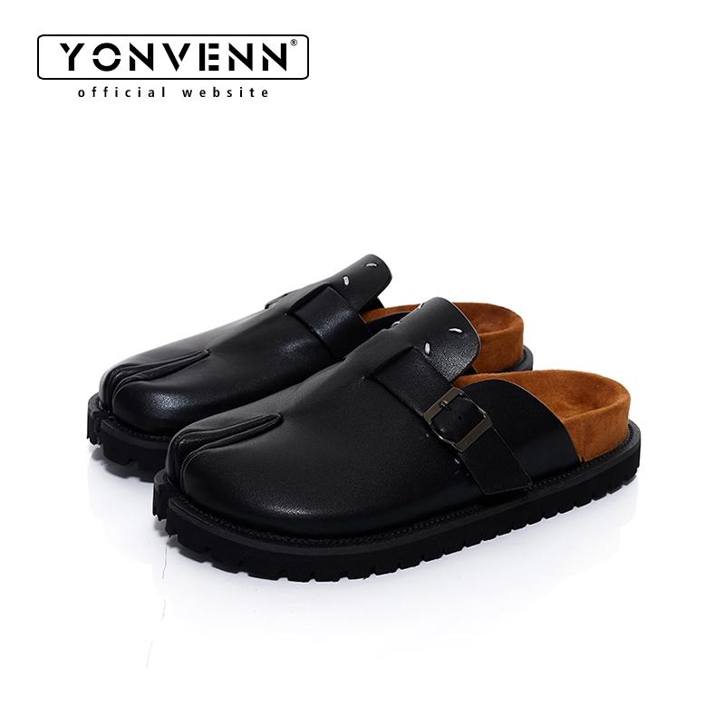 新しい足袋靴 メンズ＆レディース レザー スリッパ 通気性の - Flip Flop Leather Men のレビューと価格