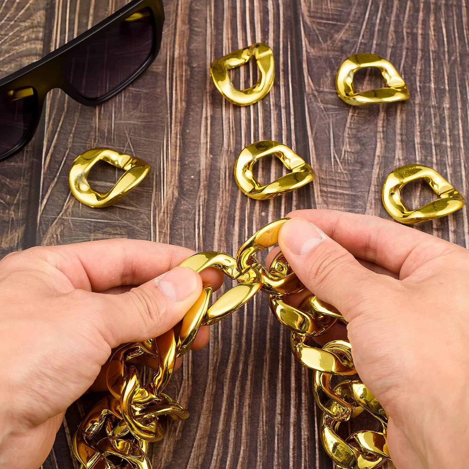 Pesenar-ヒップホップコスチュームキット,金メッキの金 - Sunglass Retainer Cord のレビューと価格